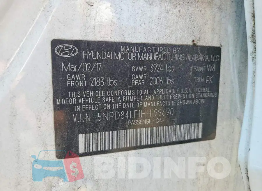 5NPD84LF1HH199690 Photo# 12