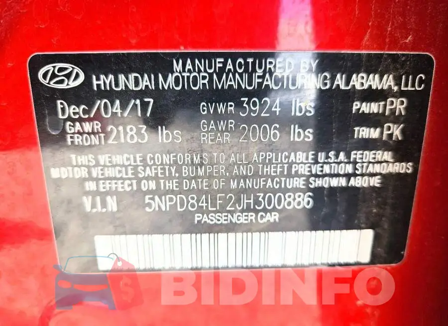 5NPD84LF2JH300886 Photo# 12