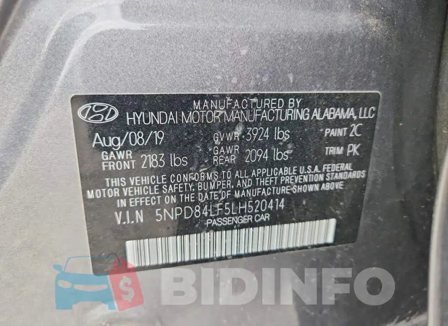 5NPD84LF5LH520414 Photo# 12