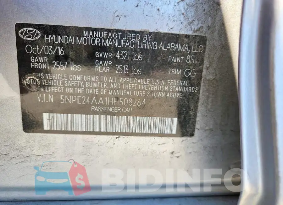 5NPE24AA1HH508264 Photo# 12