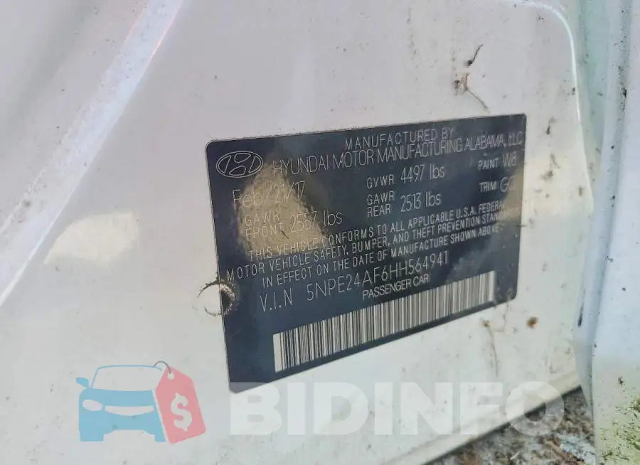 5NPE24AF6HH564941 Photo# 12