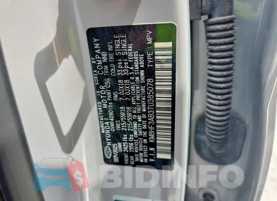 KM8HF3AB3TU385078 Photo# 13