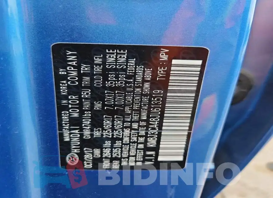 KM8J3CA48JU613519 Photo# 12