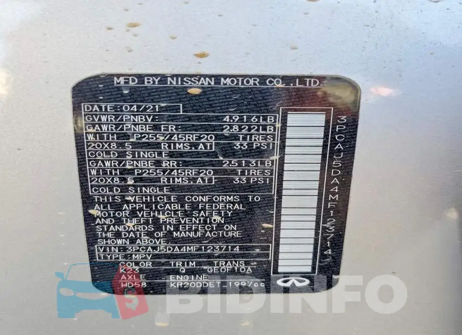 3PCAJ5DA4MF123714 Photo# 13