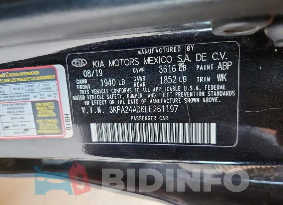 3KPA24AD6LE261197 Photo# 12