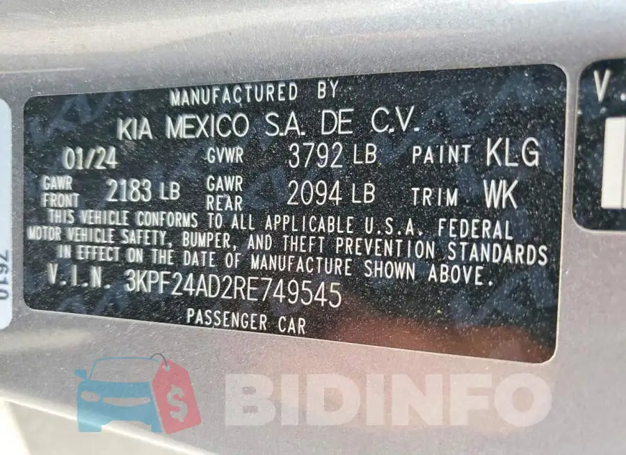 3KPF24AD2RE749545 Photo# 12