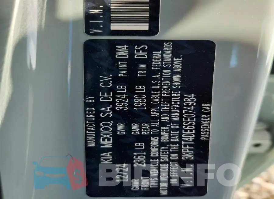 3KPFT4DE6SE074984 Photo# 12