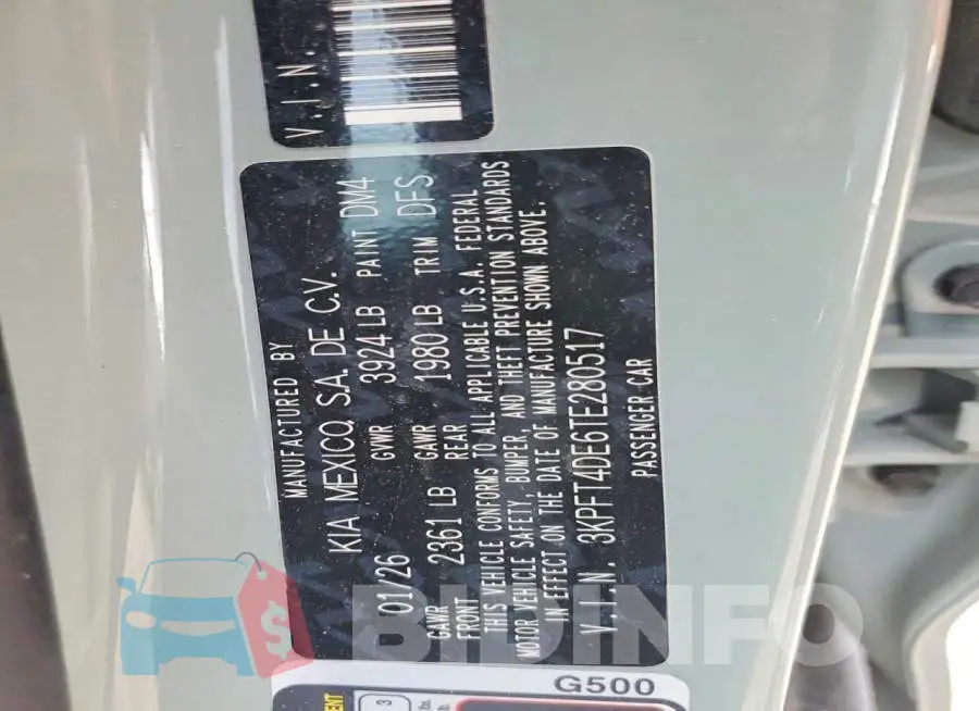 3KPFT4DE6TE280517 Photo# 12