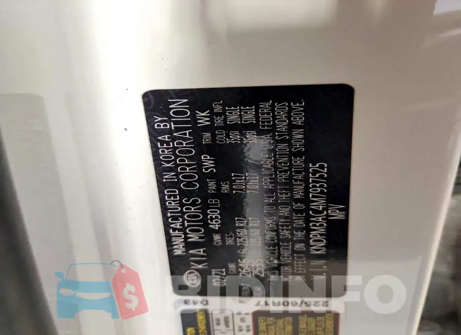 KNDPM3AC4M7937525 Photo# 14