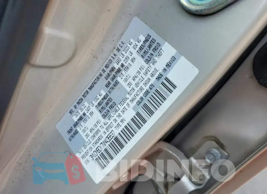 3MVDMBDY7NM435537 Photo# 12