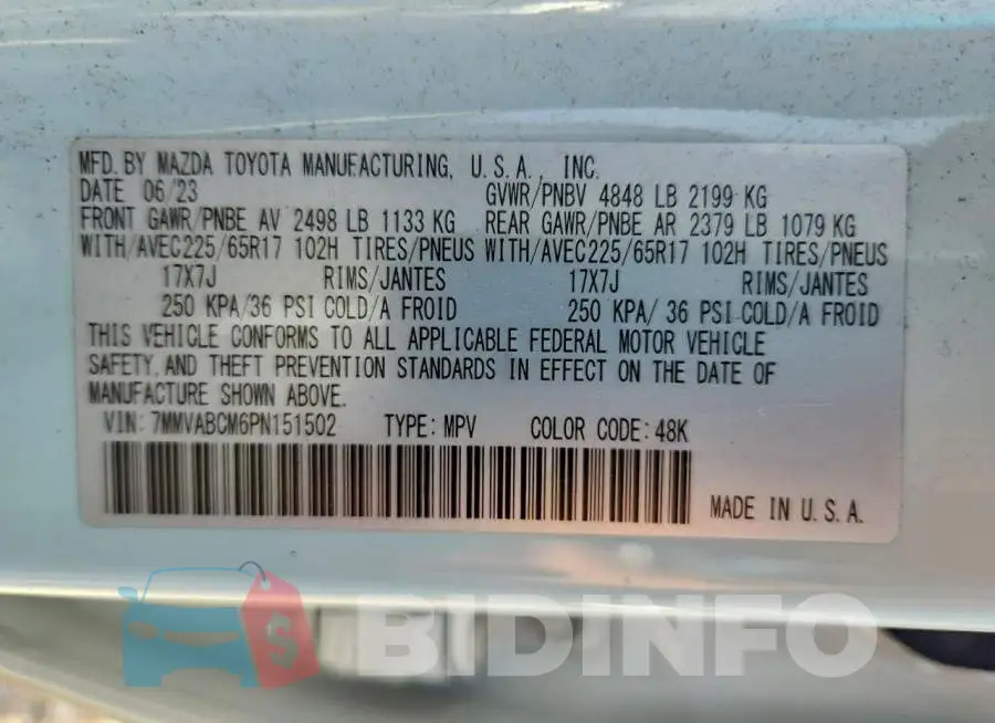 7MMVABCM6PN151502 Photo# 13