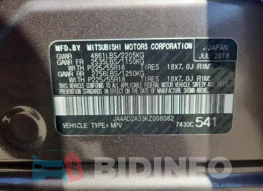JA4AD2A33KZ008082 Photo# 13