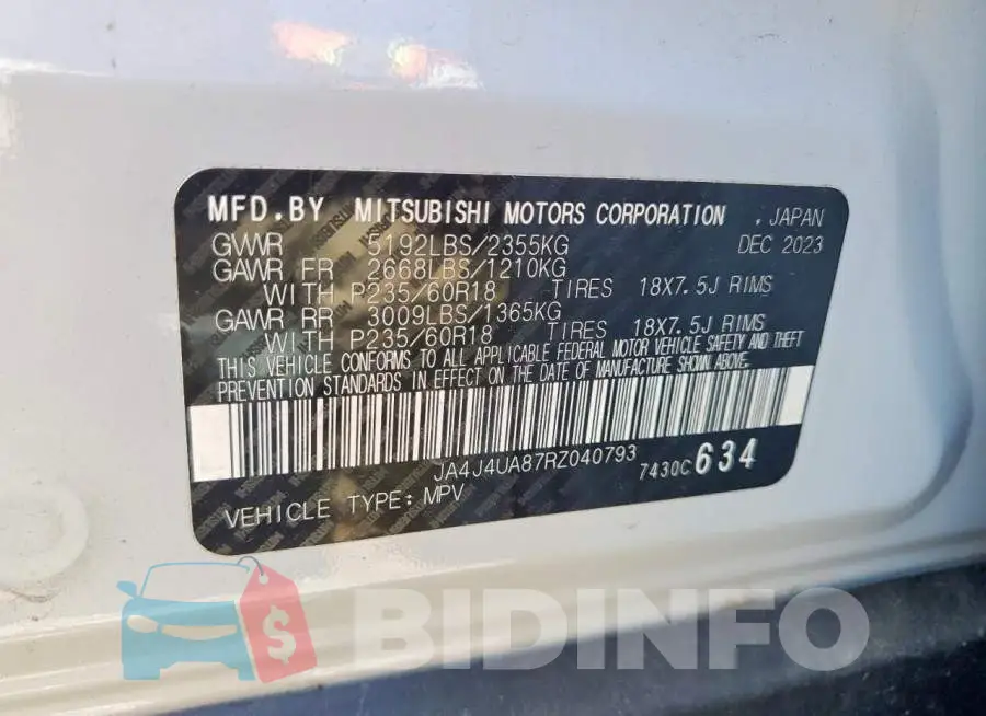 JA4J4UA87RZ040793 Photo# 14