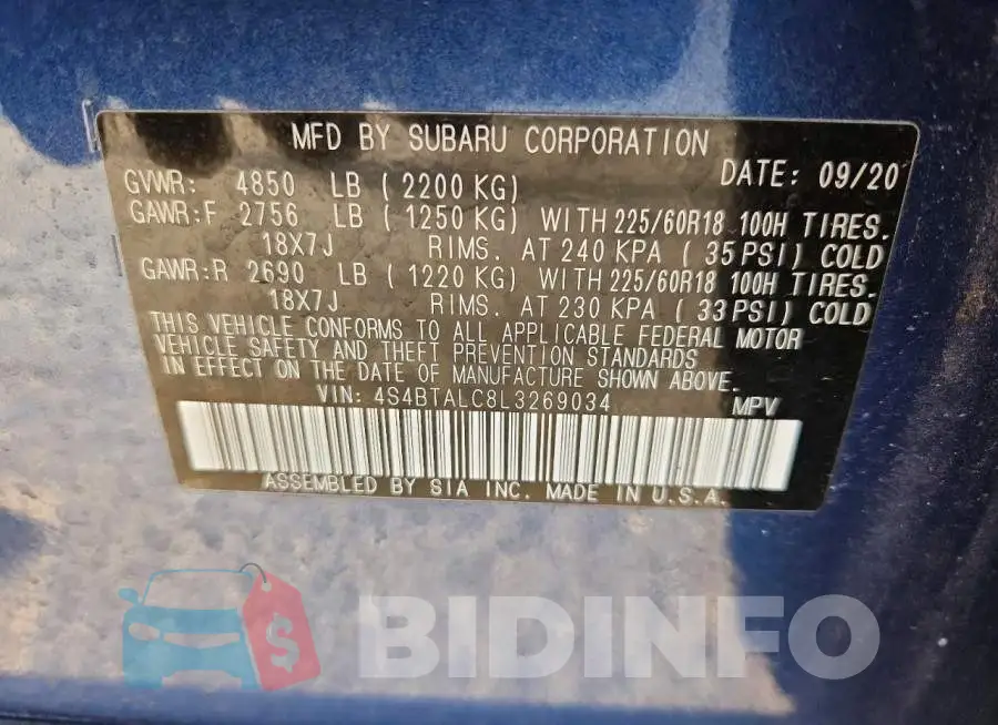 4S4BTALC8L3269034 Photo# 13
