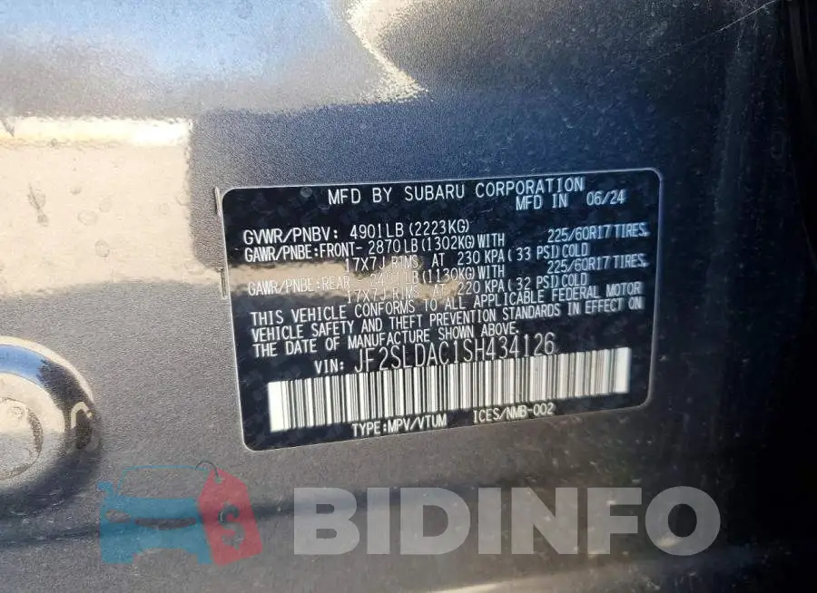 JF2SLDAC1SH434126 Photo# 13