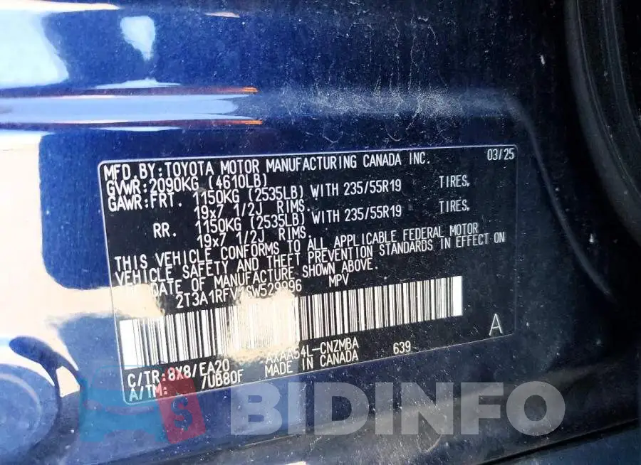 2T3A1RFV1SW529996 Photo# 13
