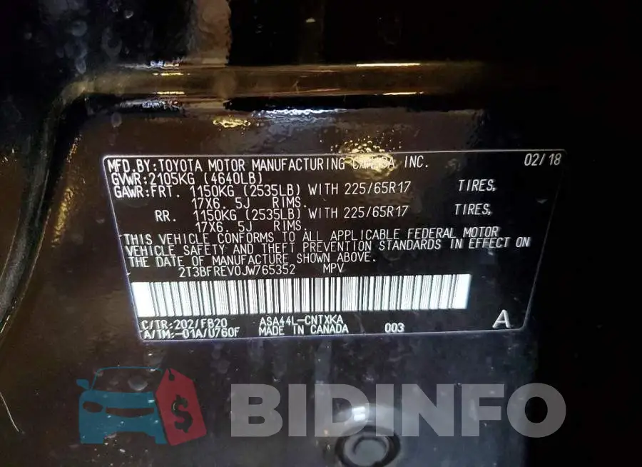 2T3BFREV0JW765352 Photo# 14