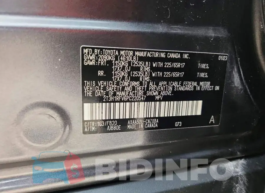 2T3H1RFV6PC220547 Photo# 13