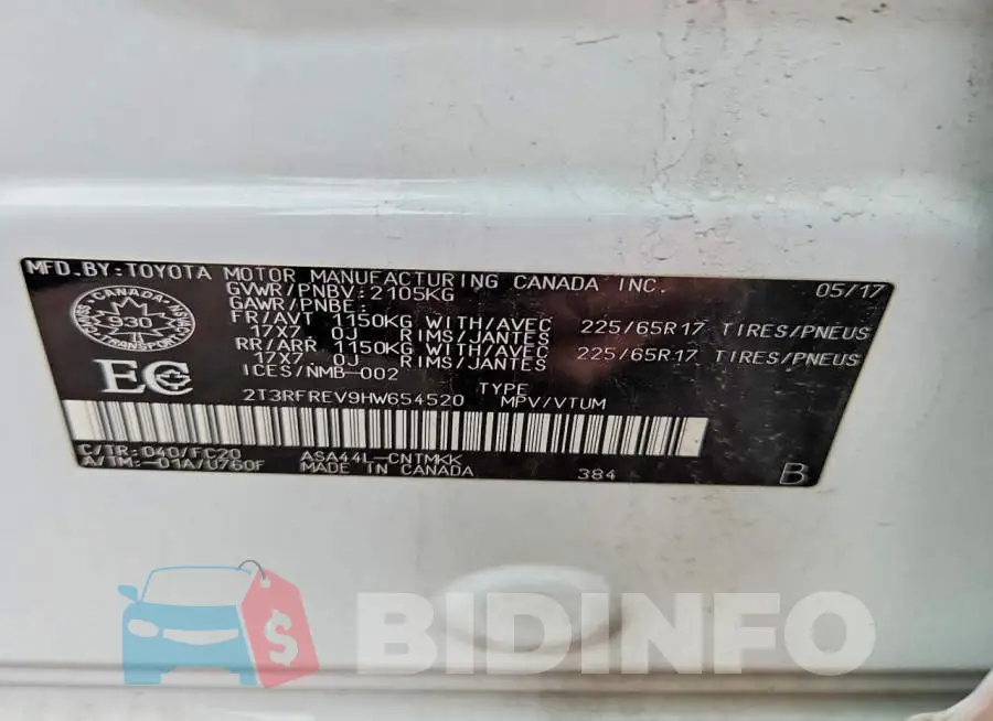 2T3RFREV9HW654520 Photo# 13