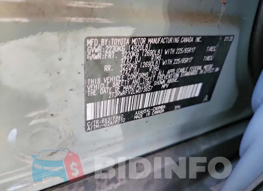 2T3RWRFV2LW073657 Photo# 12