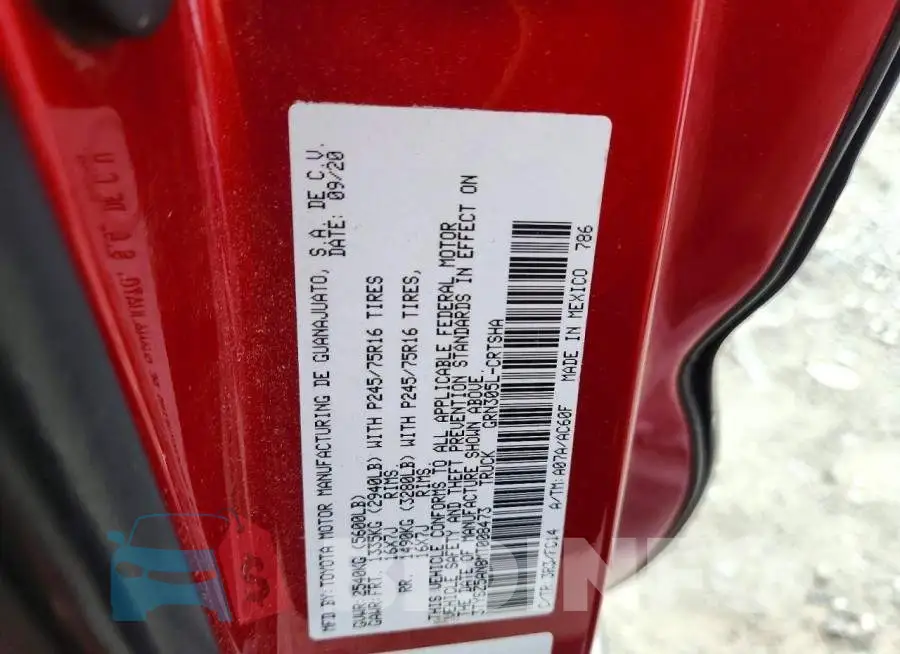 3TYSZ5AN8MT008473 Photo# 12