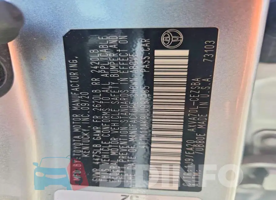 4T1M11AK9LU997285 Photo# 12