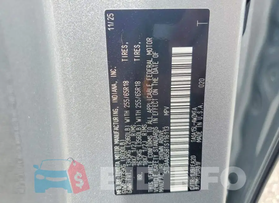 5TDAAAB58TS116113 Photo# 14