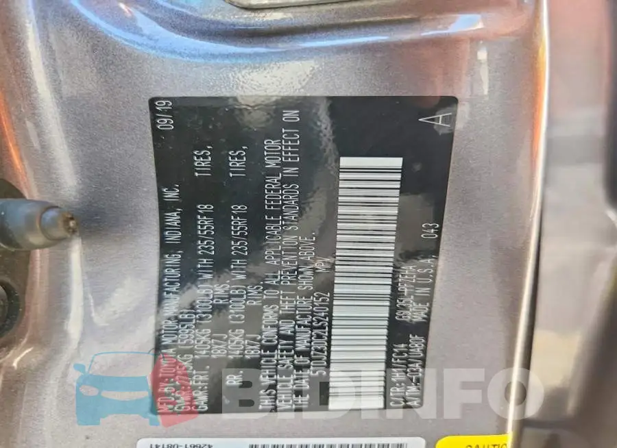 5TDJZ3DC2LS240152 Photo# 14