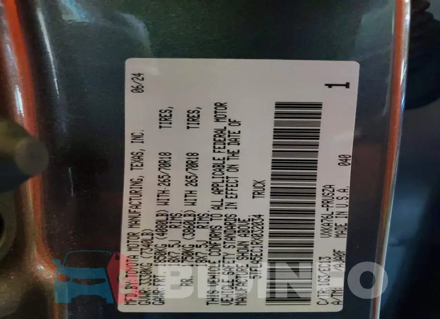 5TFLA5EC1RX032034 Photo# 12