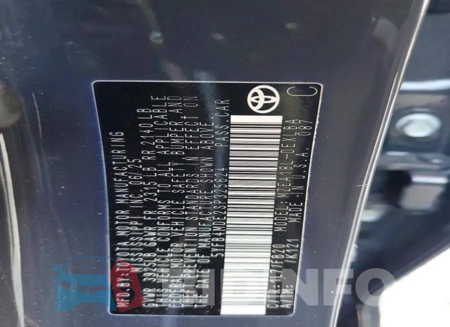5YFB4MDE2SP325624 Photo# 12