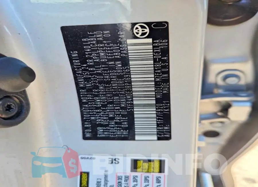 5YFB4MDE3RP169765 Photo# 13