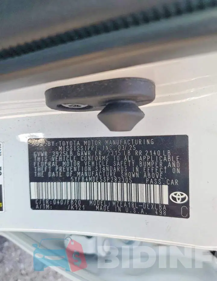 5YFB4MDE5SP283305 Photo# 13
