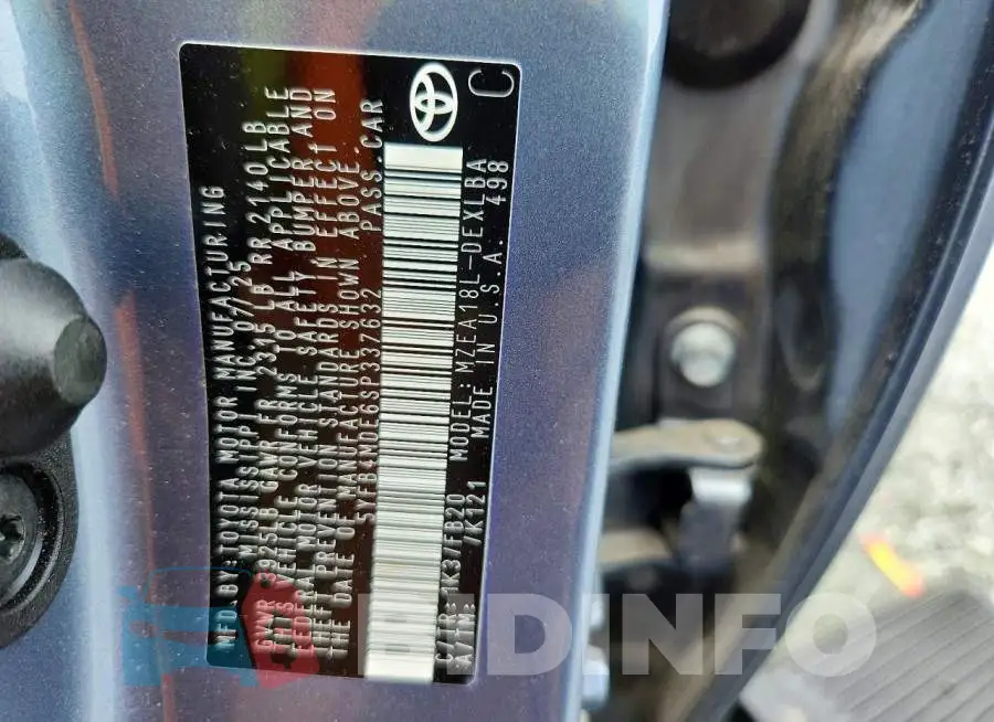 5YFB4MDE6SP337632 Photo# 12