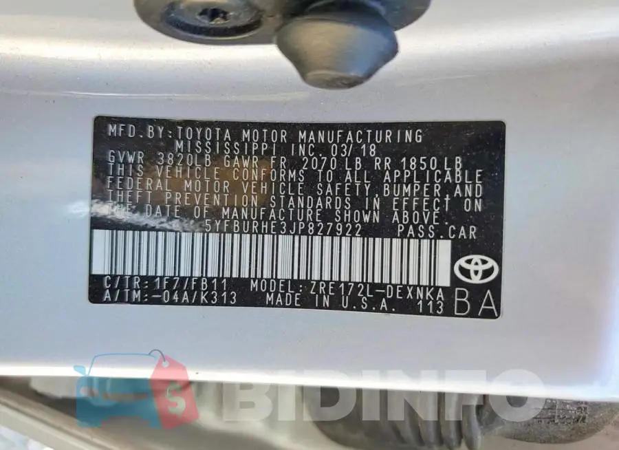 5YFBURHE3JP827922 Photo# 12