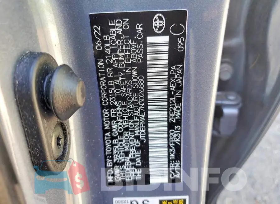 JTDEPMAE7N3026880 Photo# 12