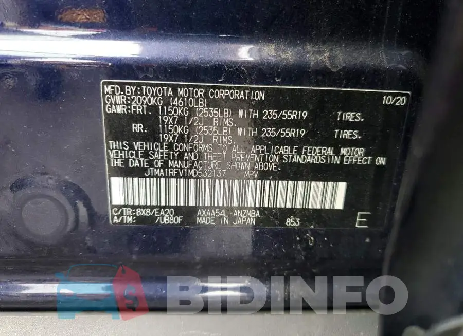 JTMA1RFV1MD532137 Photo# 14