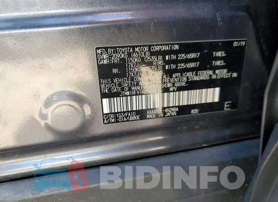 JTMW1RFV1KD506933 Photo# 14