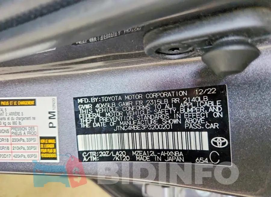 JTNC4MBE3P3200201 Photo# 12