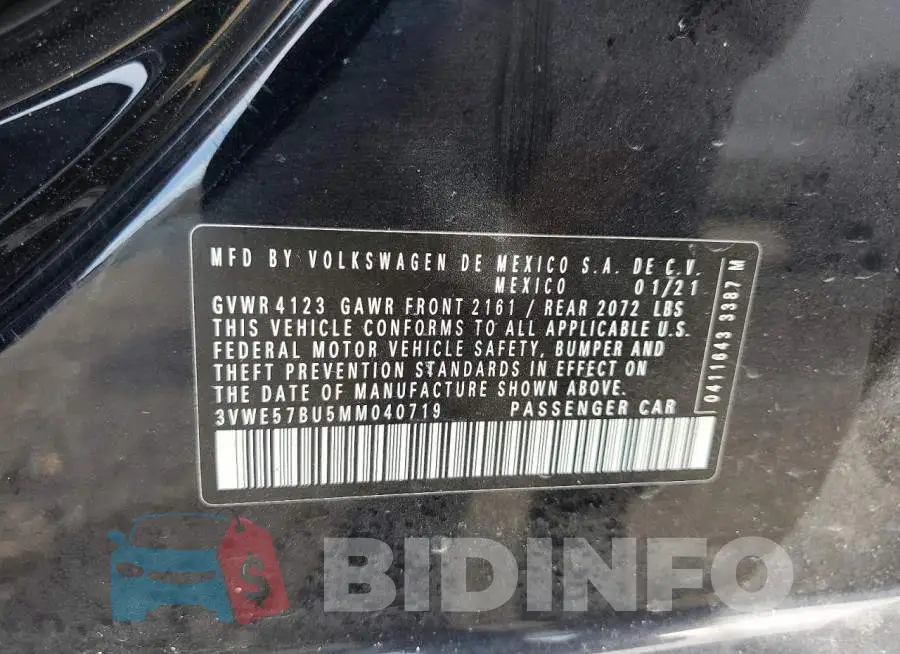 3VWE57BU5MM040719 Photo# 12