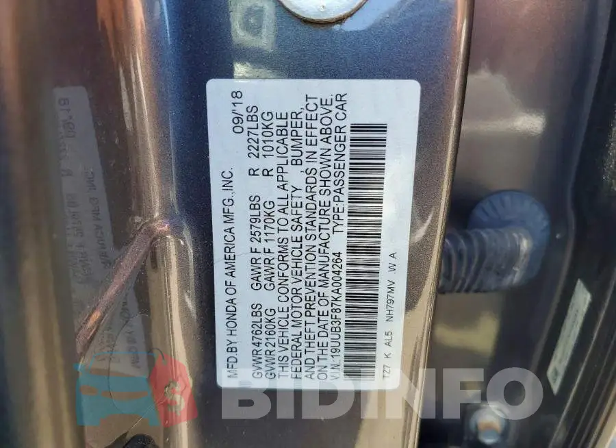 19UUB3F87KA004264 Photo# 12