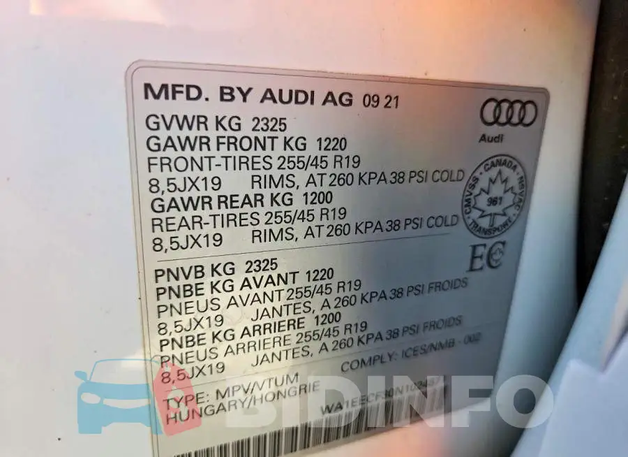 WA1EECF30N1024871 Photo# 14