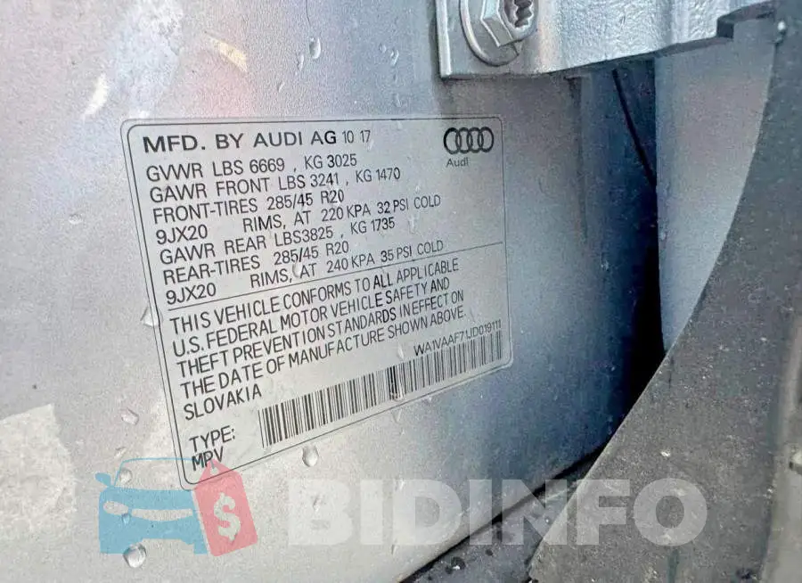 WA1VAAF71JD019111 Photo# 10