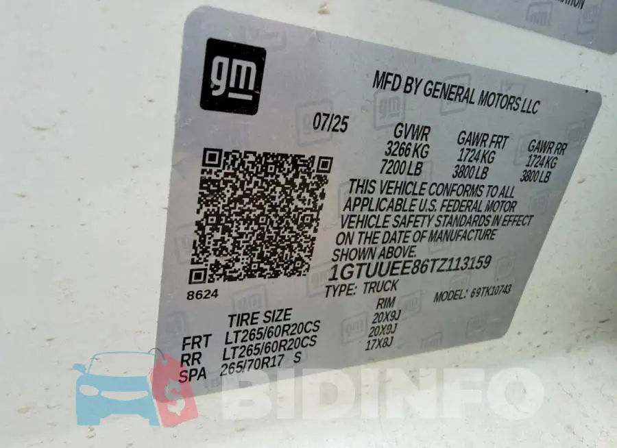 1GTUUEE86TZ113159 Photo# 10