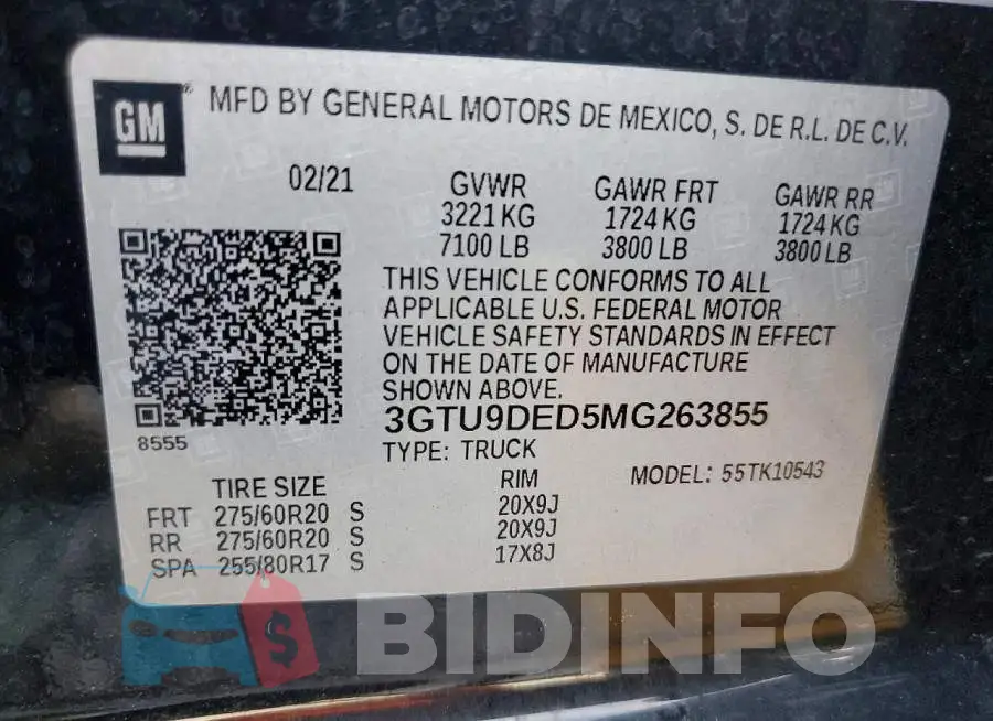 3GTU9DED5MG263855 Photo# 12