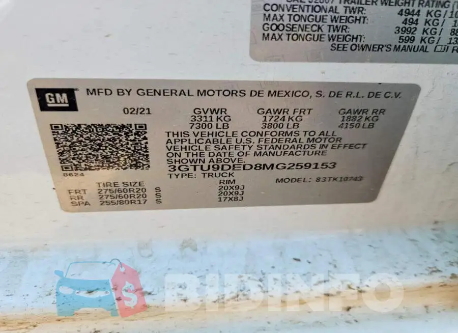 3GTU9DED8MG259153 Photo# 12