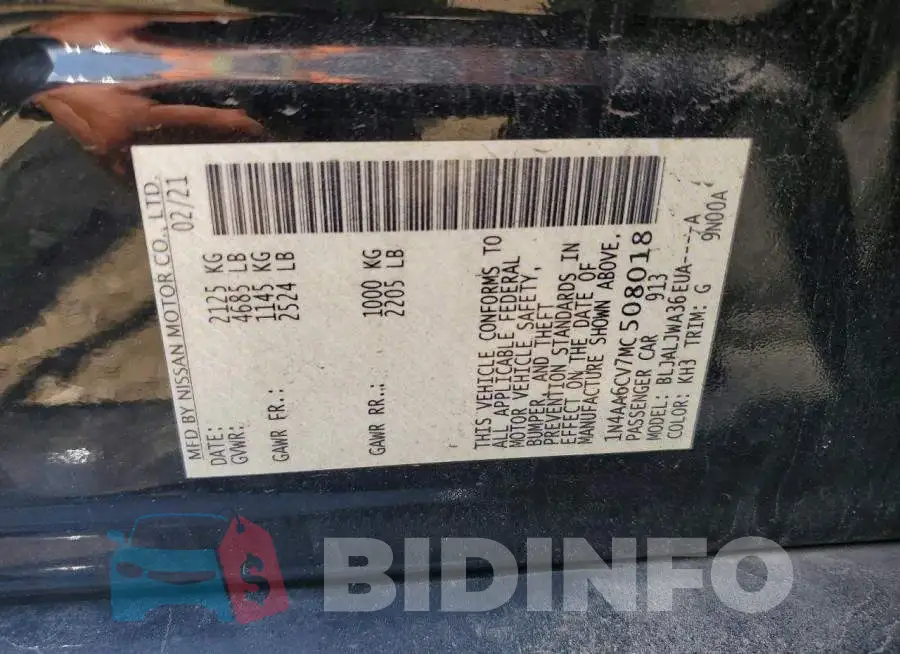 1N4AA6CV7MC508018 Photo# 12