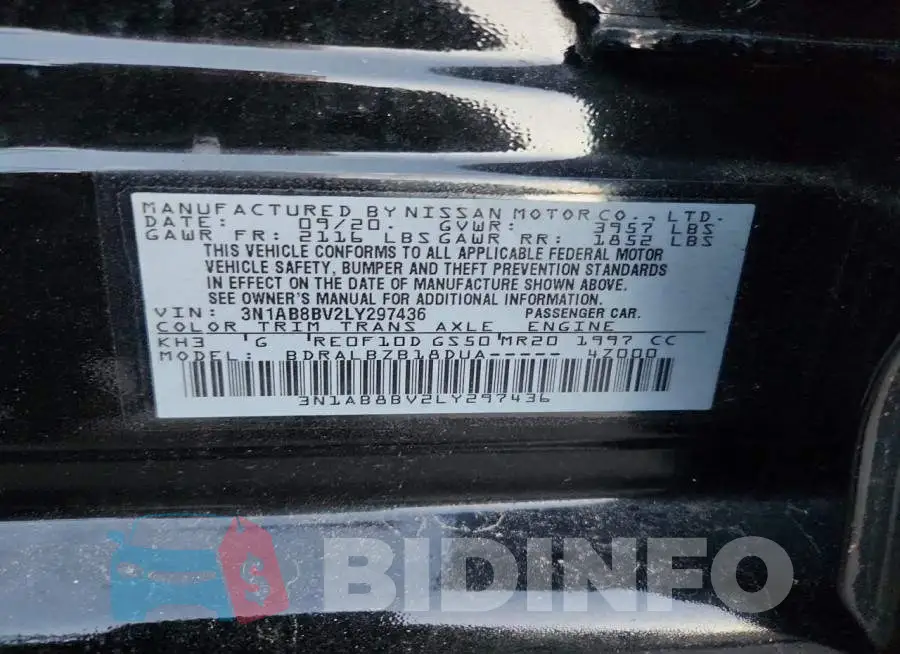 3N1AB8BV2LY297436 Photo# 13