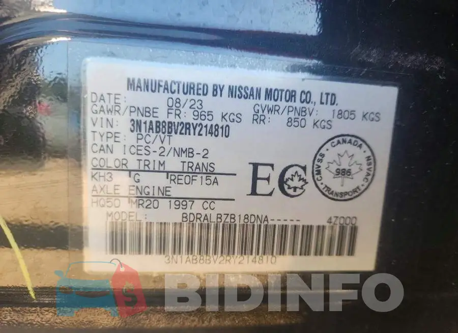 3N1AB8BV2RY214810 Photo# 12