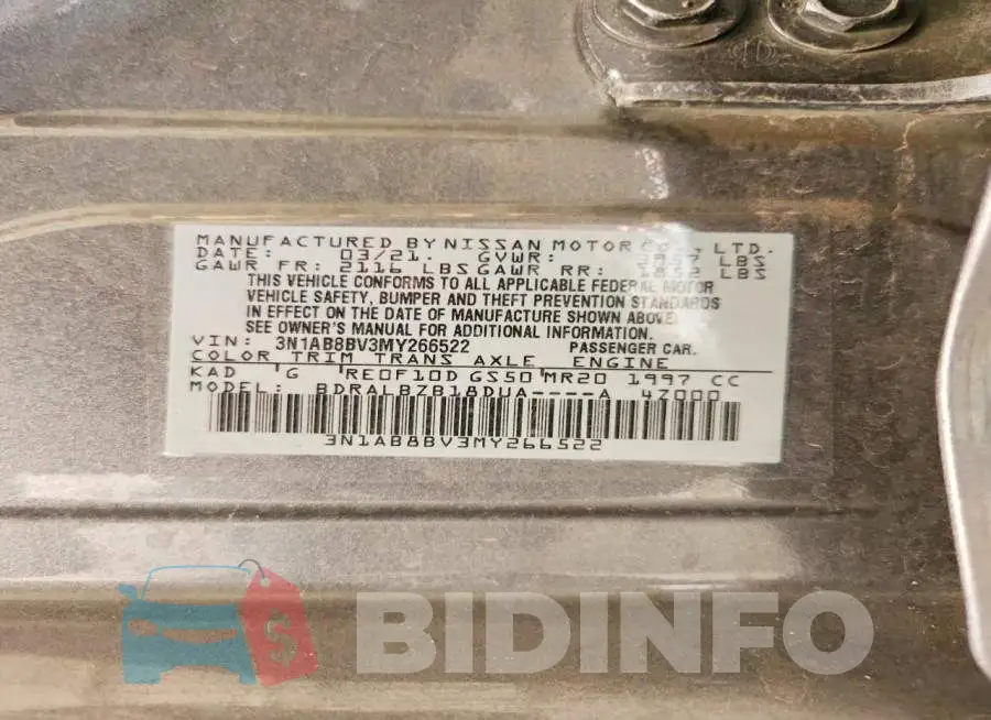 3N1AB8BV3MY266522 Photo# 12
