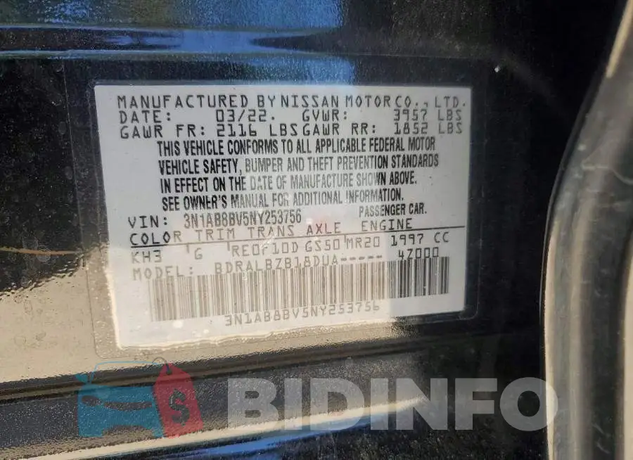 3N1AB8BV5NY253756 Photo# 13